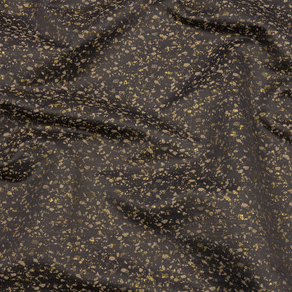 Metallic Drapery Jacquard - Ebony Speckled - British Imported