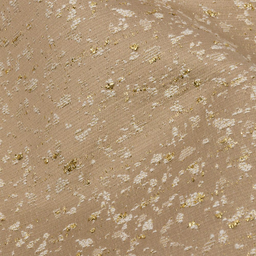Metallic Drapery Jacquard - Sand Speckled - British Imported Detail