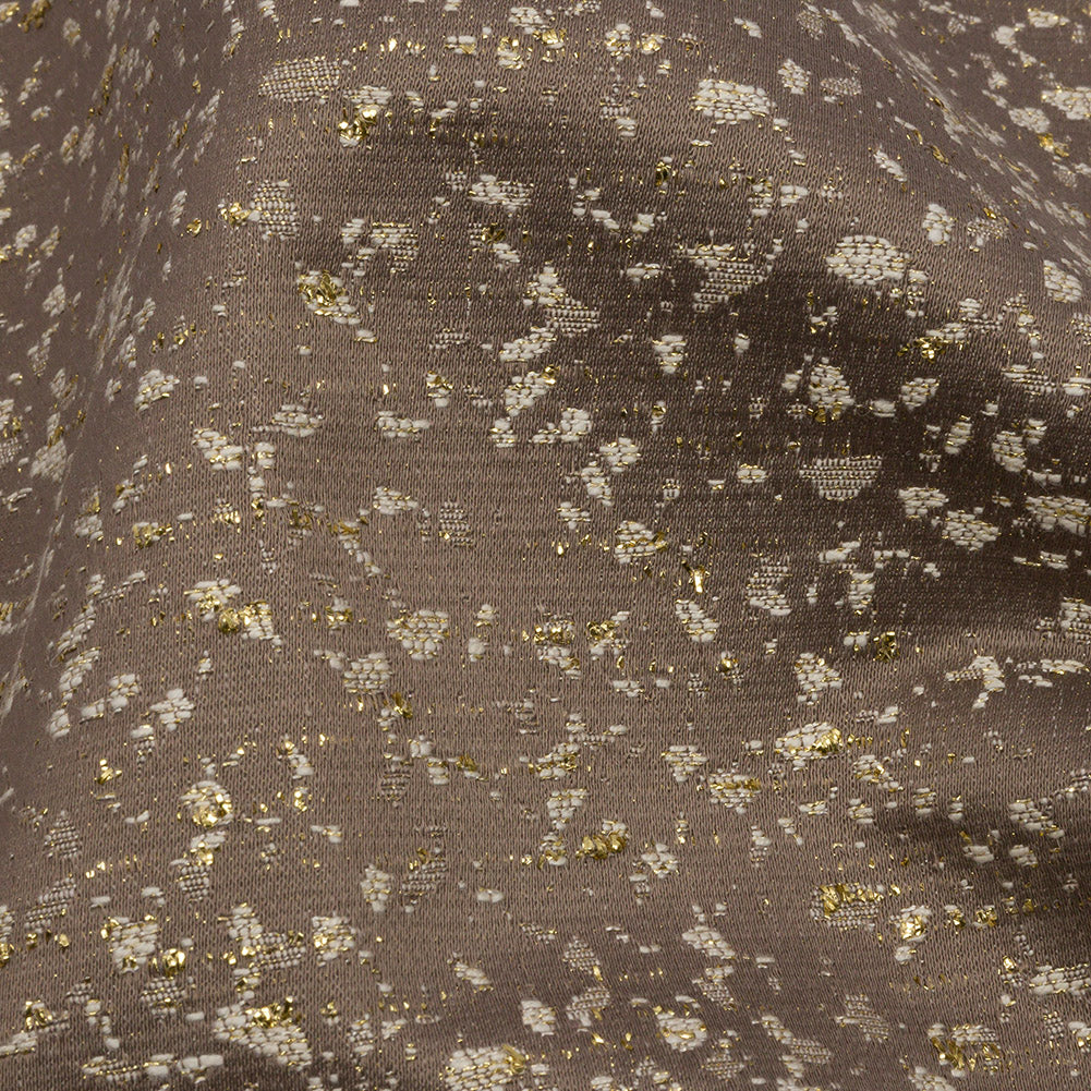 Metallic Drapery Jacquard - Truffle Speckled - British Imported Detail
