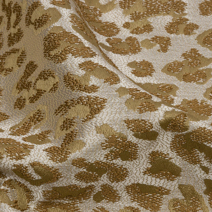 Drapery Jacquard - Sand Leopard Spots - British Imported Detail
