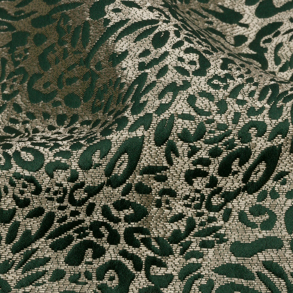 Drapery Jacquard - Fern Running Leopard - British Imported Detail