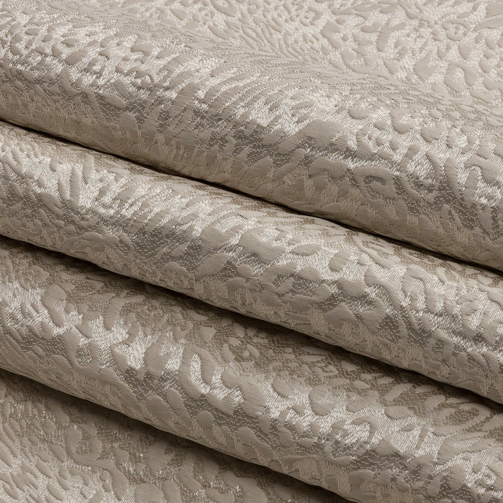 Drapery Jacquard - Ivory Running Leopard - British Imported Folded