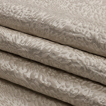 Drapery Jacquard - Ivory Running Leopard - British Imported Folded