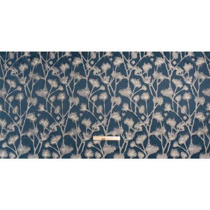 Metallic Drapery Jacquard - Ink Blurred Branches - British Imported Full