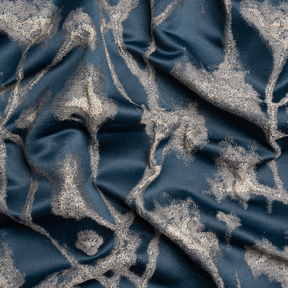 Metallic Drapery Jacquard - Ink Blurred Branches - British Imported