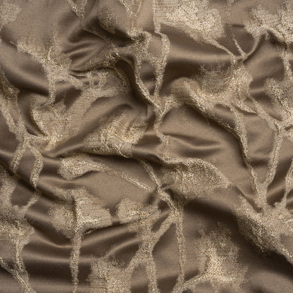 Metallic Drapery Jacquard - Mole Blurred Branches - British Imported