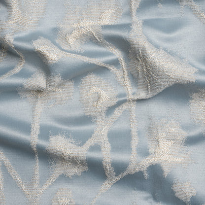 Metallic Drapery Jacquard - Dove Blurred Branches - British Imported