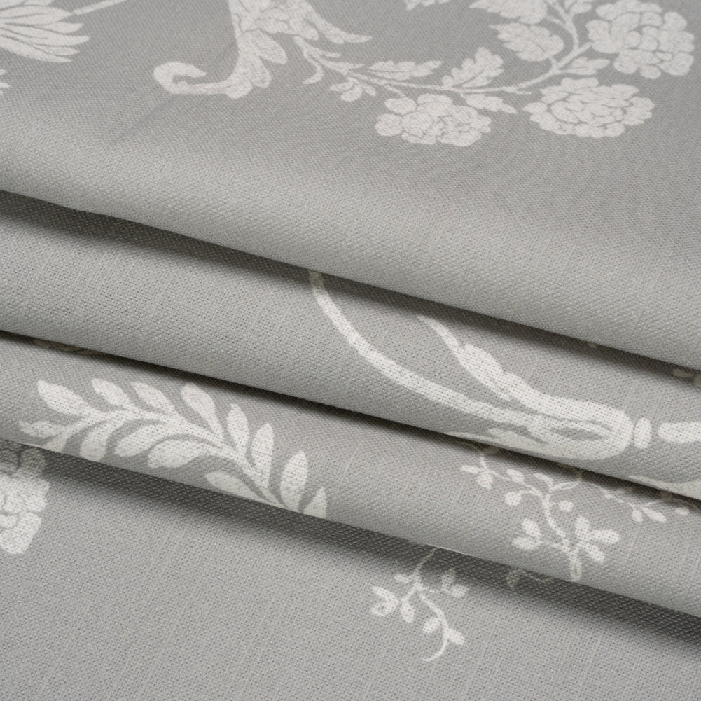 Cotton Canvas Print - Steel Scrolls and Leaves - British Imported Folded