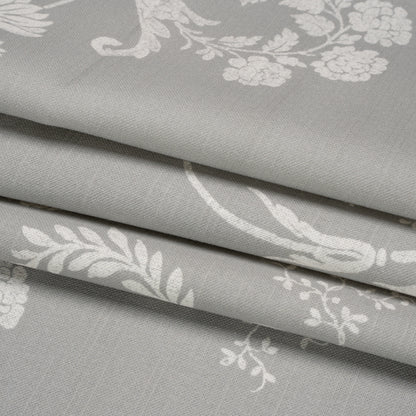 Cotton Canvas Print - Steel Scrolls and Leaves - British Imported Folded