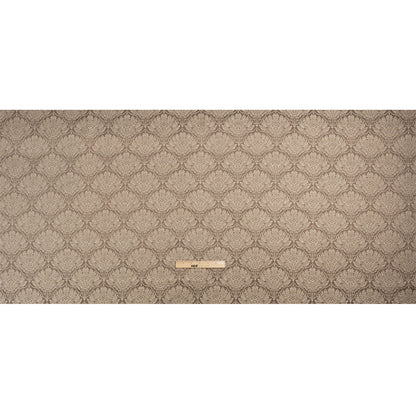 Metallic Drapery Jacquard - Mole Leafy Fans - British Imported Full