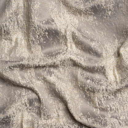 Metallic Drapery Jacquard - Dove Abstract - British Imported