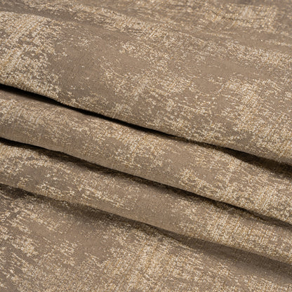 Metallic Drapery Jacquard - Mole Abstract - British Imported Folded