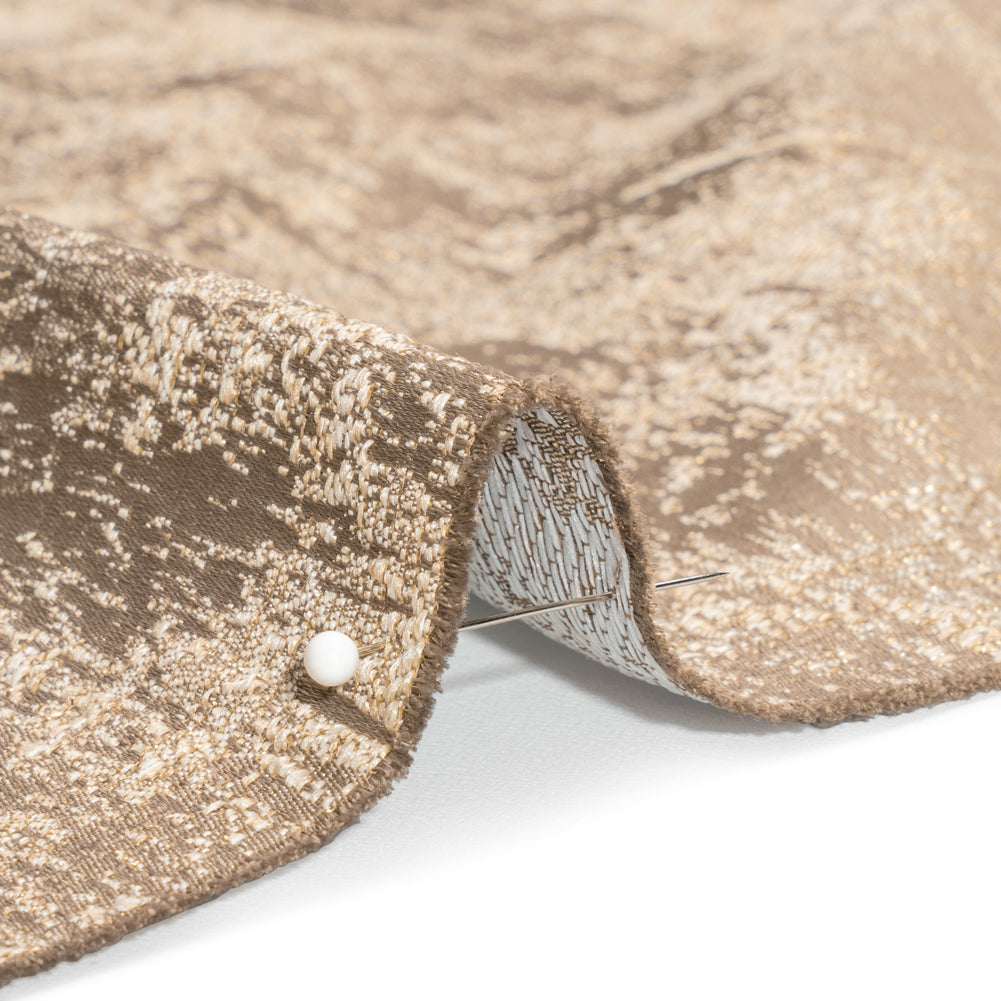 Metallic Drapery Jacquard - Mole Abstract - British Imported Detail