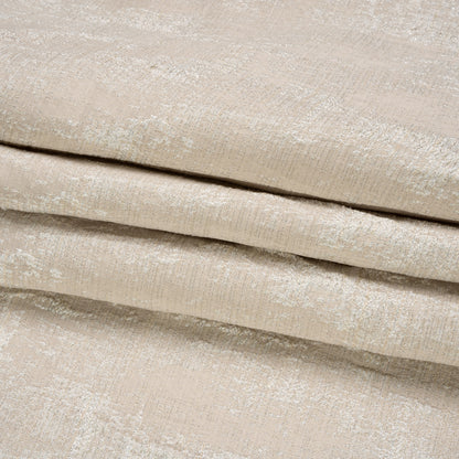 Metallic Drapery Jacquard - Porcelain Abstract - British Imported Folded