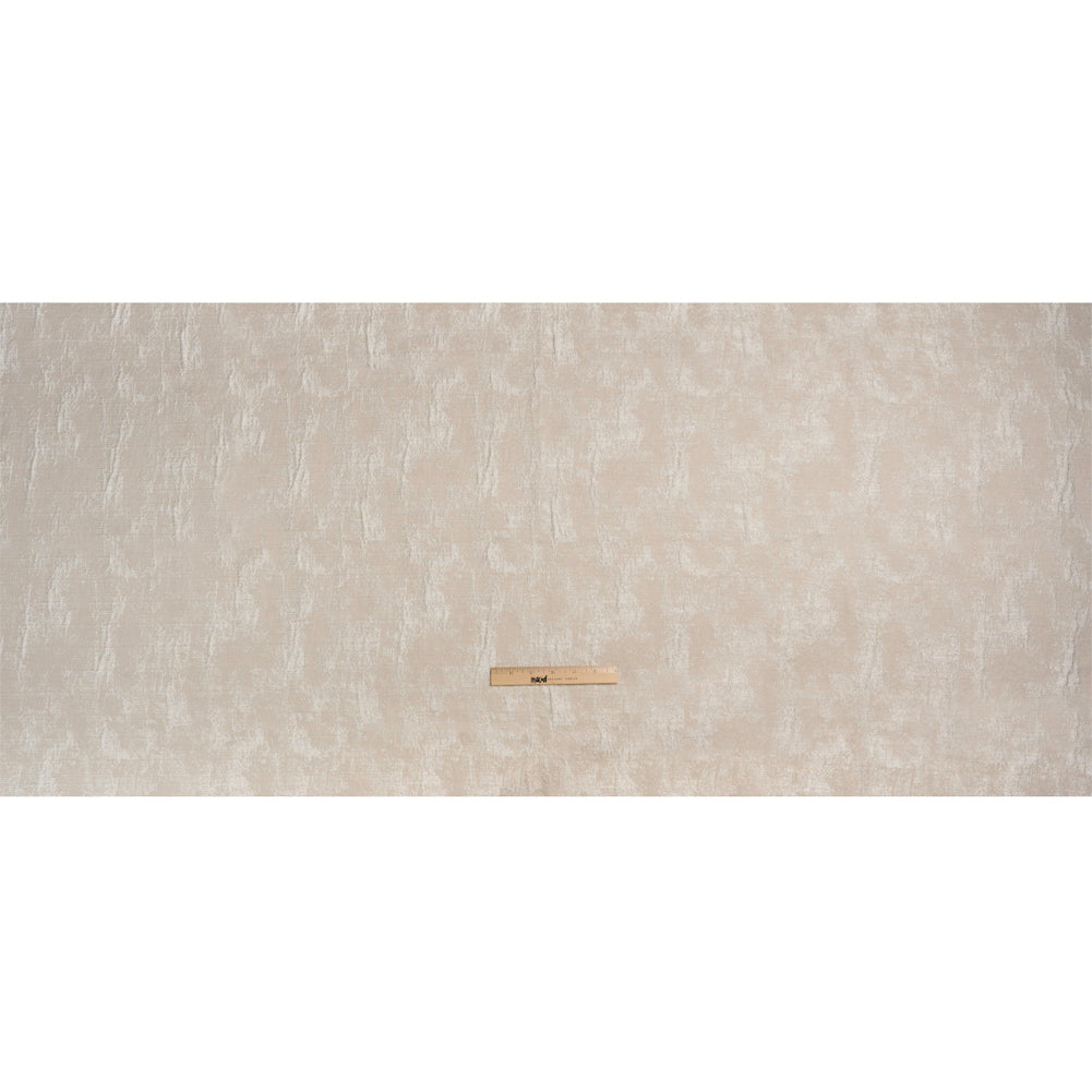 Metallic Drapery Jacquard - Porcelain Abstract - British Imported Full