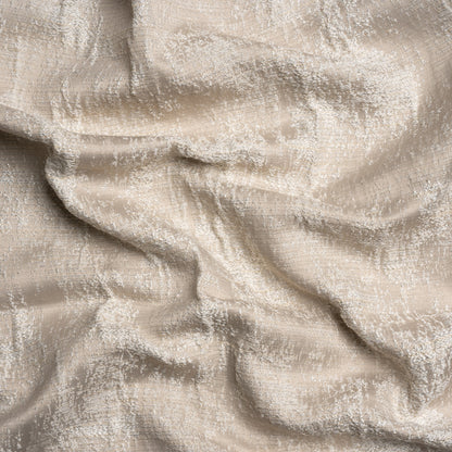 Metallic Drapery Jacquard - Porcelain Abstract - British Imported