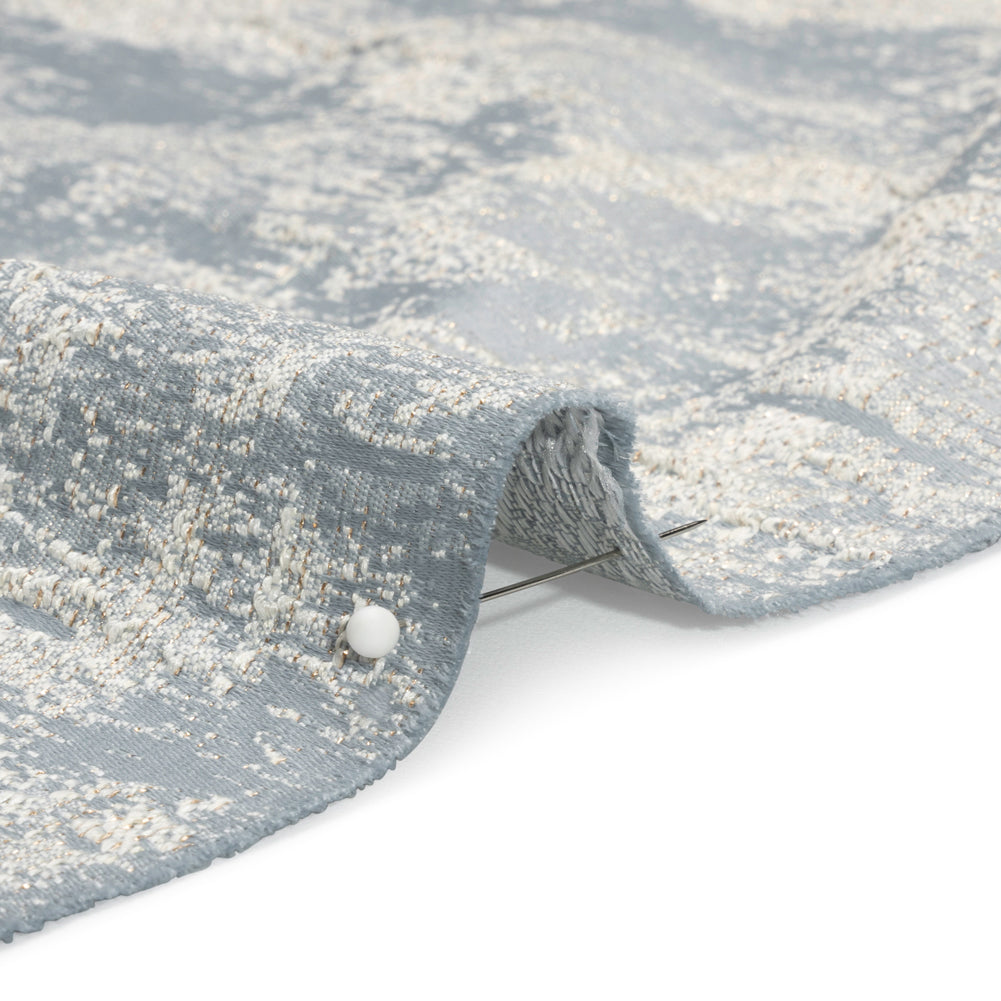 Metallic Drapery Jacquard - Wedgewood Abstract - British Imported Detail