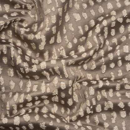 Metallic Drapery Jacquard - Mole Spotted Abstract - British Imported