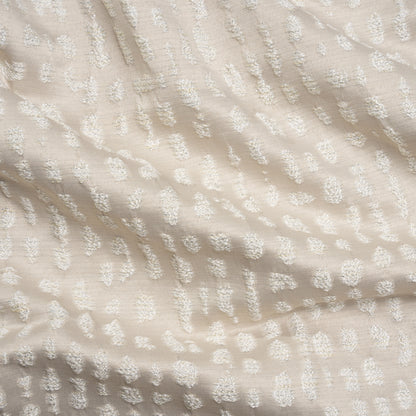 Metallic Drapery Jacquard - Porcelain Spotted Abstract - British Imported
