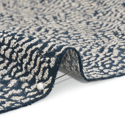 Metallic Drapery Jacquard - Ink Mottled - British Imported Detail