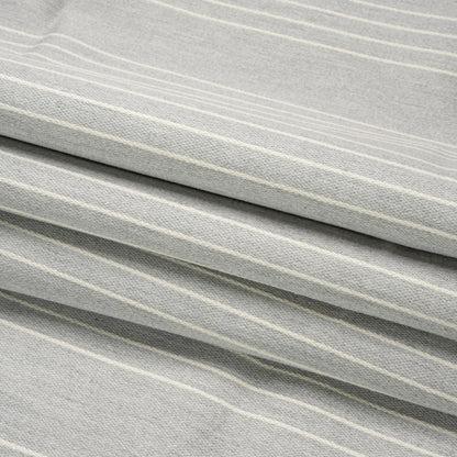 Soft Textured Recycled Polyester Drapery Woven - Stone - British Imported Folded