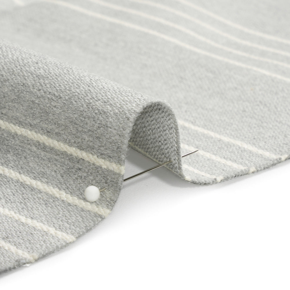 Soft Textured Recycled Polyester Drapery Woven - Stone - British Imported Detail
