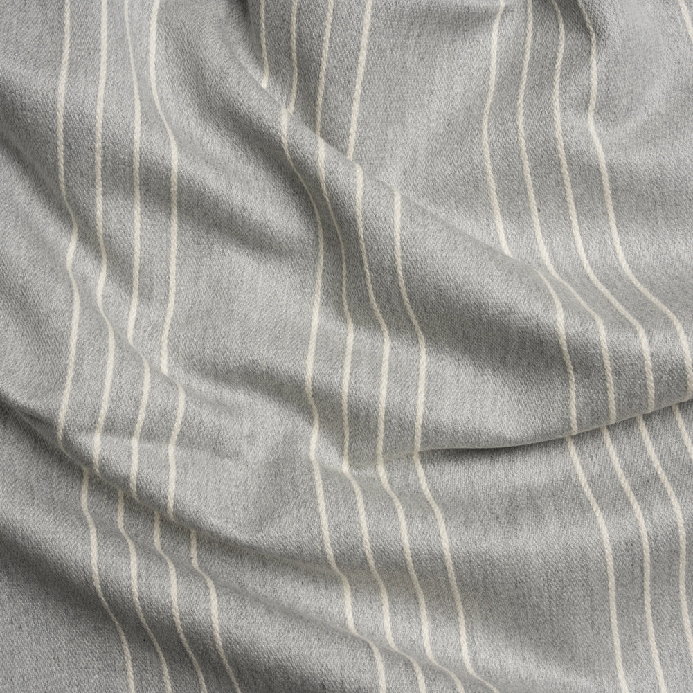 Soft Textured Recycled Polyester Drapery Woven - Stone - British Imported