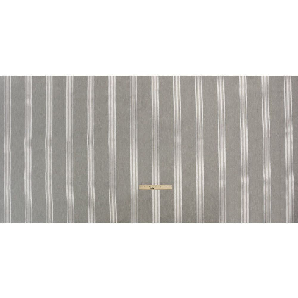 Cotton and Polyester Drapery Twill - Pebble Striped - British Imported Full