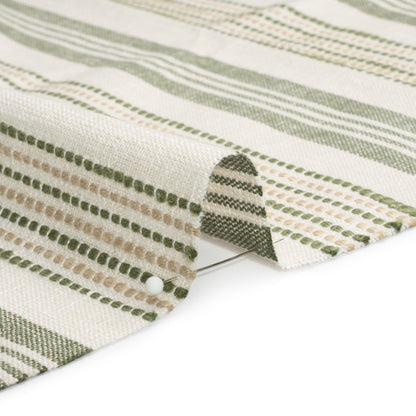 Cotton and Polyester Woven - Sage Tactile Stripes - British Imported Detail