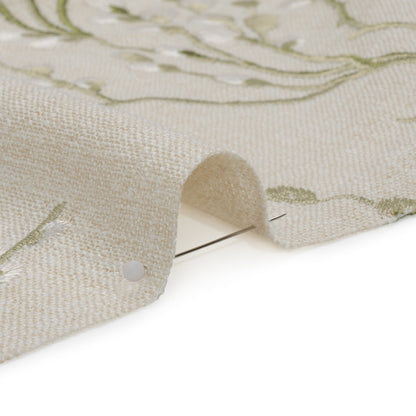 Embroidered Drapery Woven - Hedgerow Prairie Willow - British Imported Detail