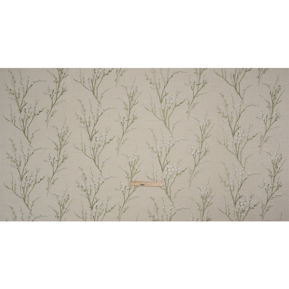 Embroidered Drapery Woven - Hedgerow Prairie Willow - British Imported Full