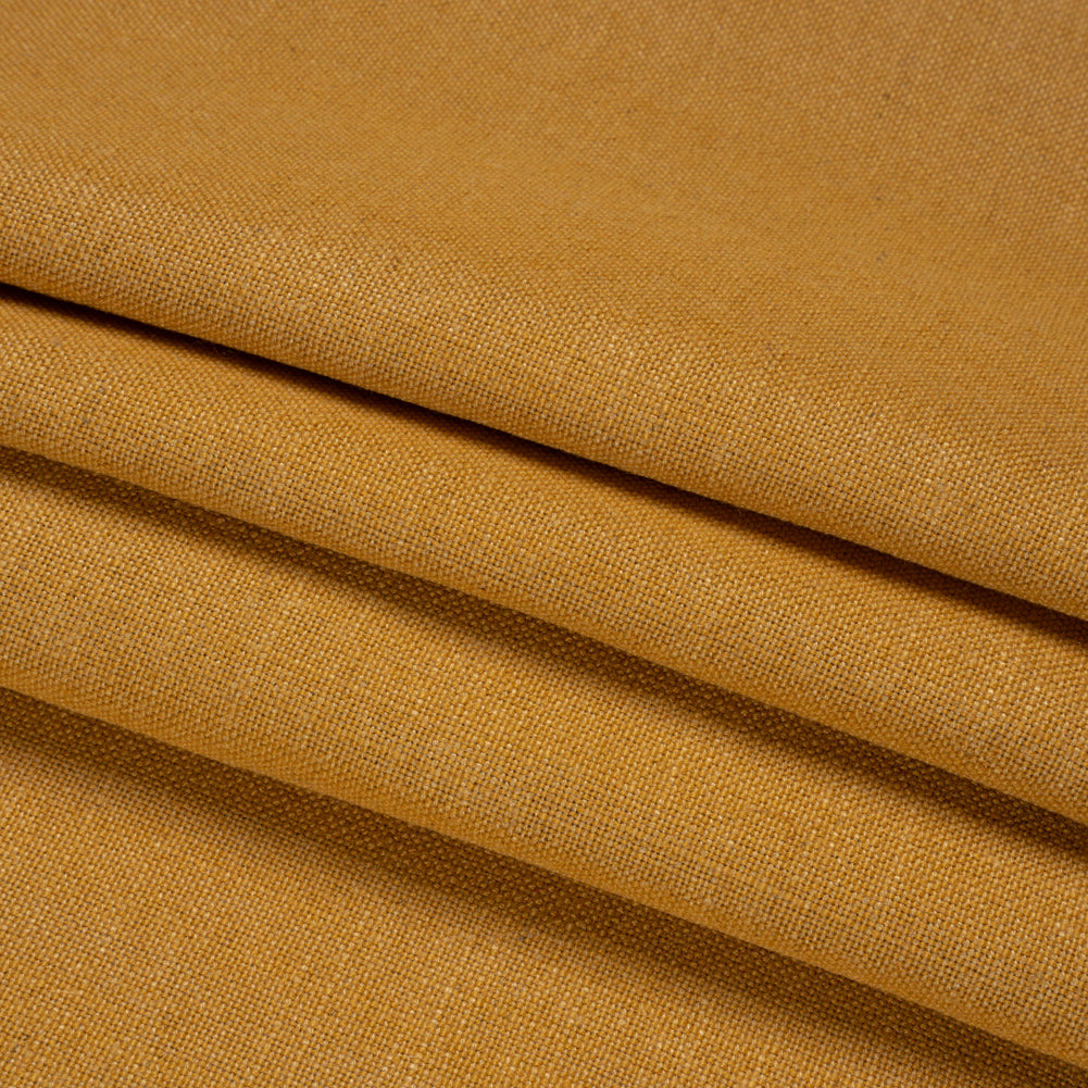 Linen, Viscose and Polyester Woven - Amber - British Imported Folded