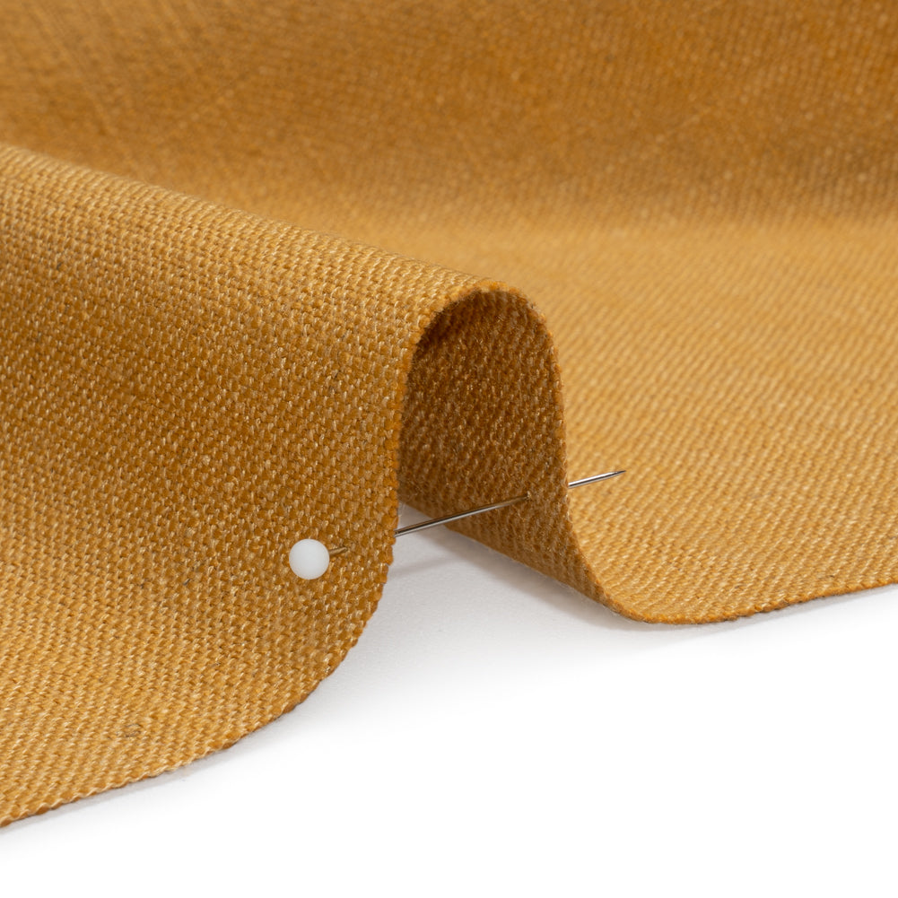 Linen, Viscose and Polyester Woven - Amber - British Imported Detail