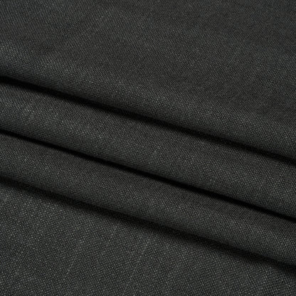 Linen, Viscose and Polyester Woven - Charcoal - British Imported Folded