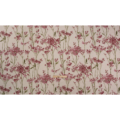 Cotton Canvas Print - Cranberry Berry Stems - British Imported Full