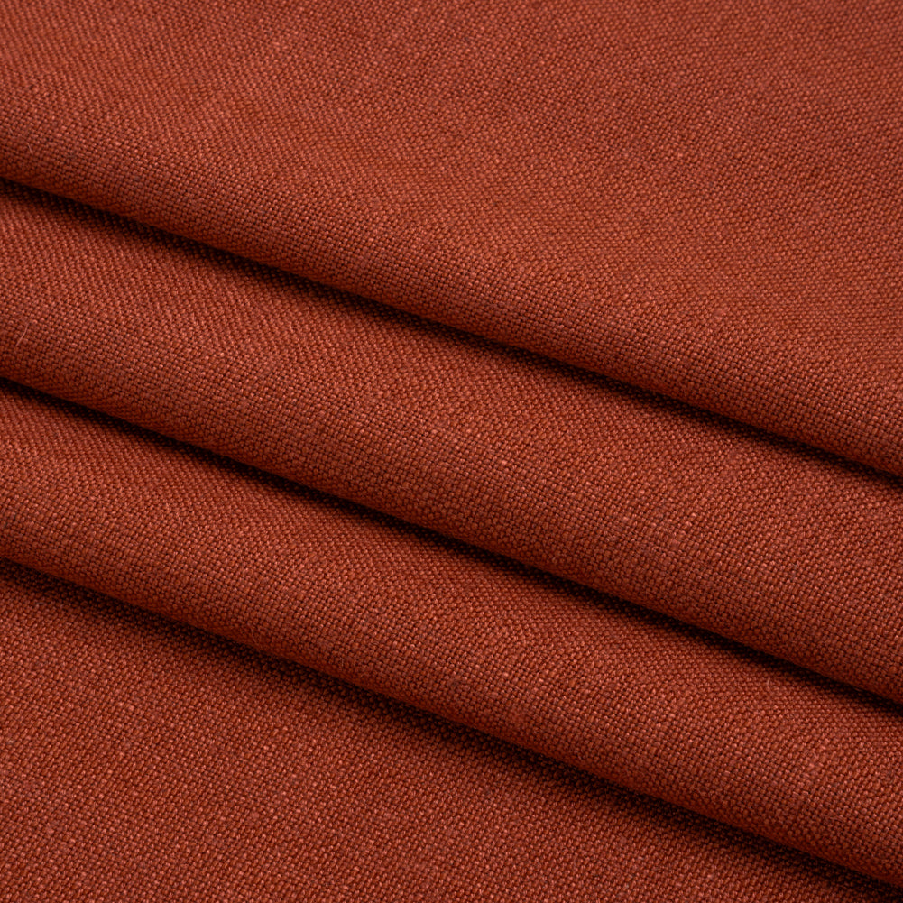 Linen, Viscose and Polyester Woven - Crimson - British Imported Folded