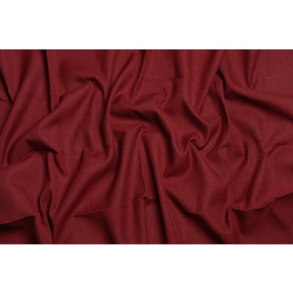 Linen, Viscose and Polyester Woven - Dark Cranberry - British Imported Full