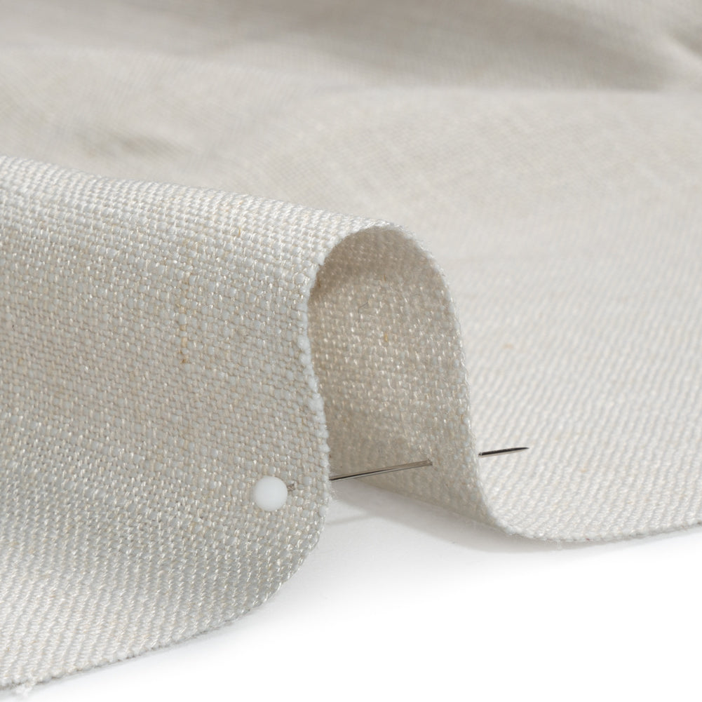 Linen, Viscose and Polyester Woven - Dove Gray - British Imported Detail