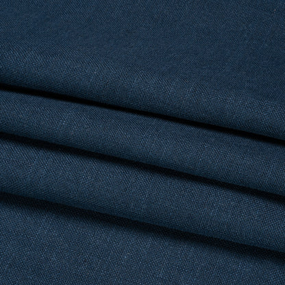 Linen, Viscose and Polyester Woven - Midnight - British Imported Folded