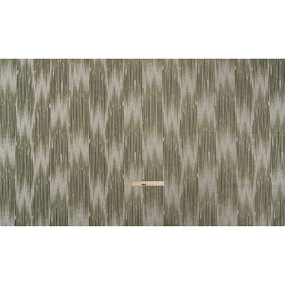 Drapery Jacquard - Moss Ikat Stripes - British Imported Full