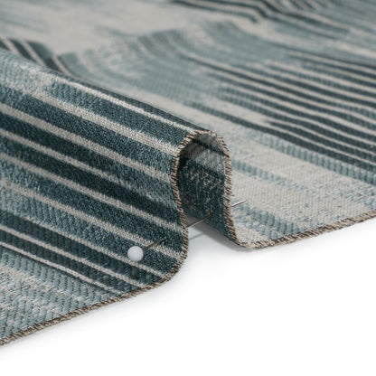 Drapery Jacquard - Peacock Ikat Stripes - British Imported Detail