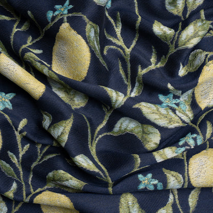 Drapery Jacquard - Ink Lemon Trees - British Imported