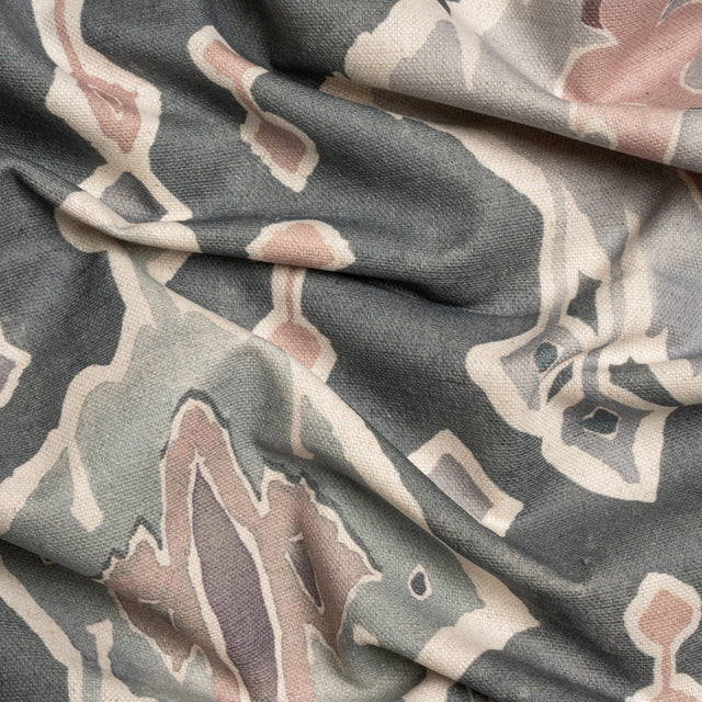Cotton and Linen Canvas Print - Smoke Painted Diamonds - British Imported