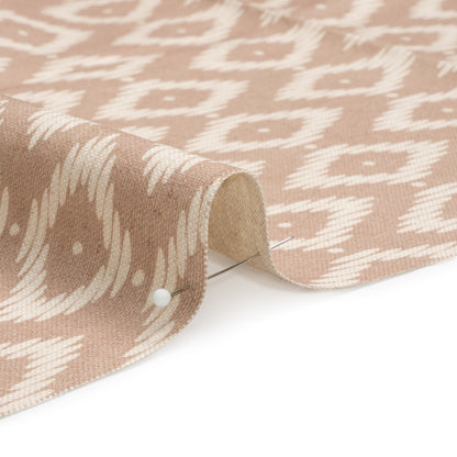 Cotton and Linen Canvas Print - Rose Diamonds and Dots - British Imported Detail