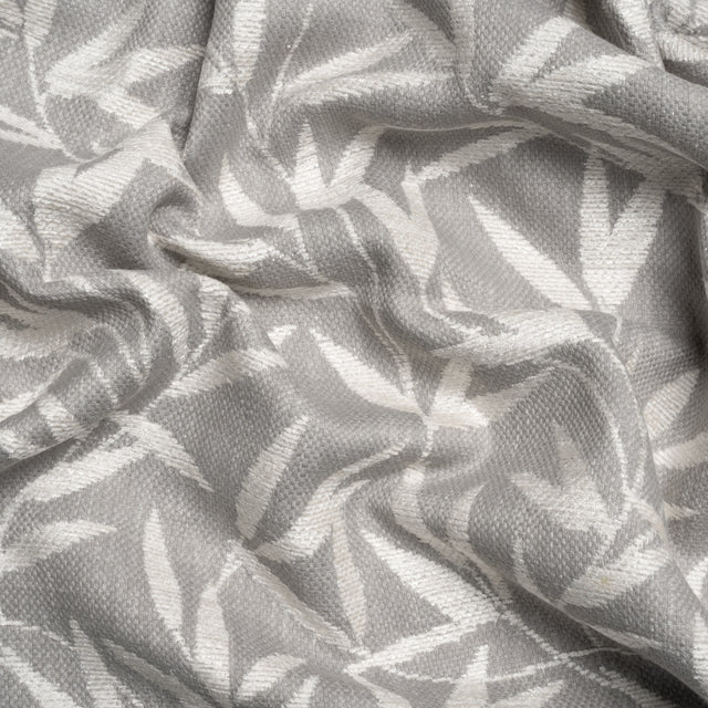 Chenille Drapery Jacquard - Steel Willow Leaves - British Imported