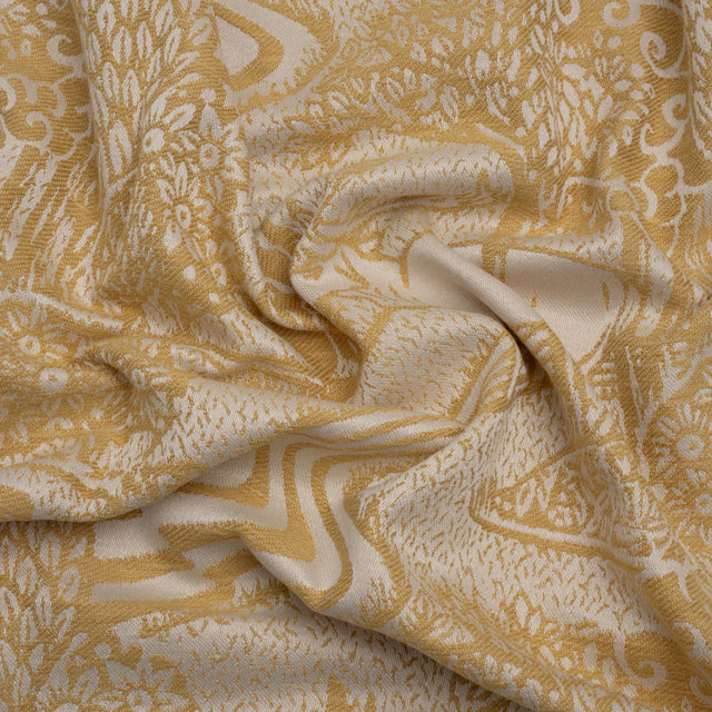 Drapery Jacquard - Ochre Pastoral Scenes - British Imported
