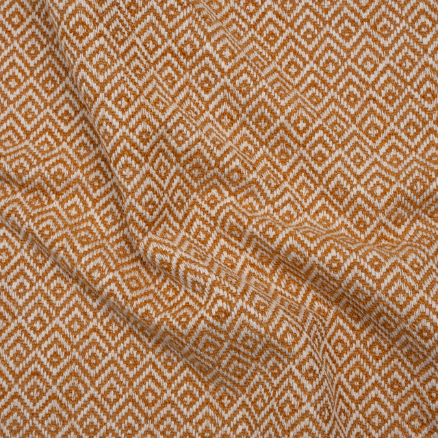 Boucle Drapery Twill - Tangerine Birdseye Diamonds - British Imported