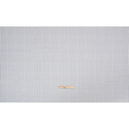 Slubbed Cotton Canvas Print - French Navy Candy Striped - British Imported Full