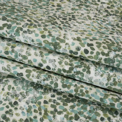 Drapery Jacquard Print - Jade Bouncing Spots - British Imported