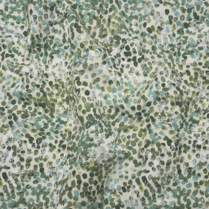 Drapery Jacquard Print - Jade Bouncing Spots - British Imported